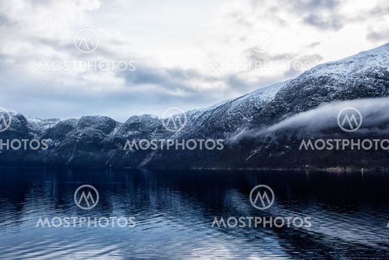 Snow dusted mountain range