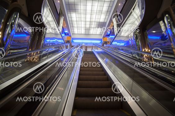 escalator of modern building