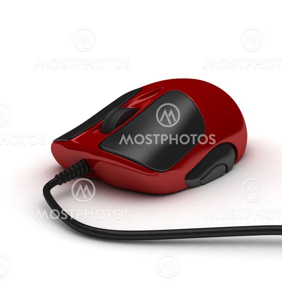 3D mouse isolated on white.