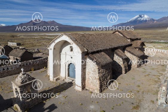 Small church Sajama National Park, Bolivia