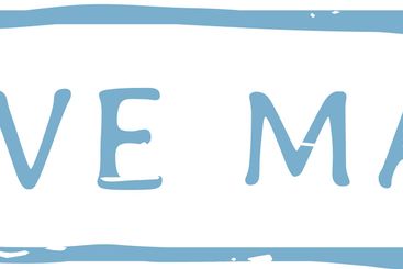 Light blue love mail inscription, featuring a vintage,...