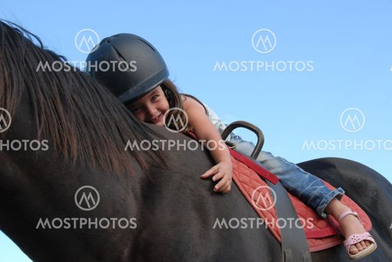 riding little girl