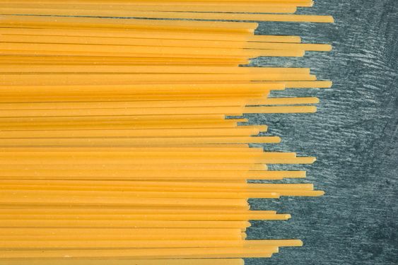 The dry Italian pasta