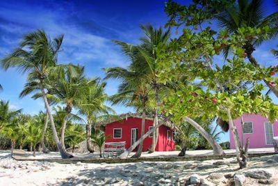 Small and Coloured Homes on the Coast of Santo Domingo