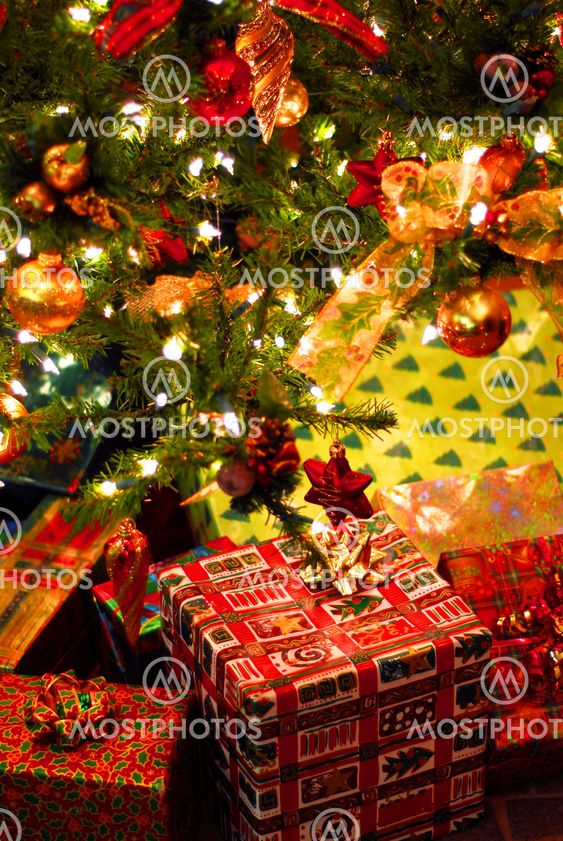Gifts under Christmas tree