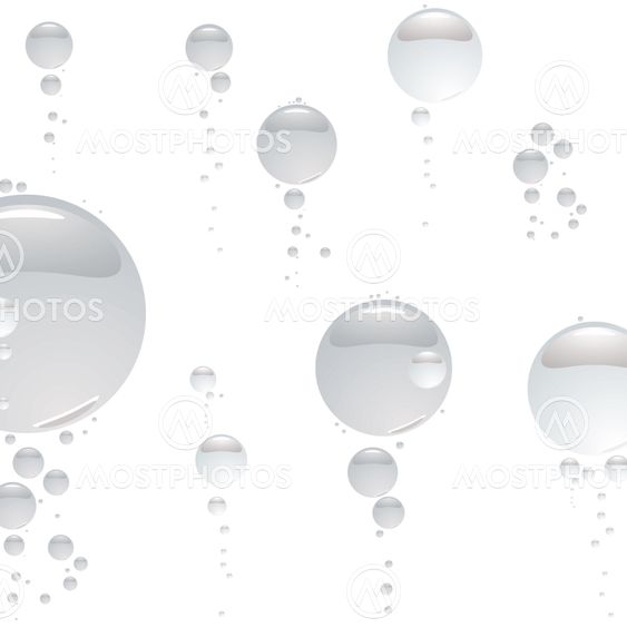 bubble clear silver