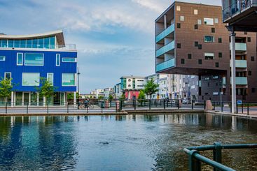 Vy från västra hamnen i Malmö