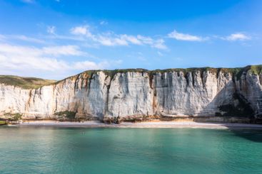 Beautiful seaside landscape of cliffs on the Normandy...