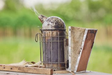 Bee smoker, tools and farm for agriculture, harvest and...