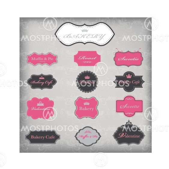 Vector set of 13 vintage frames