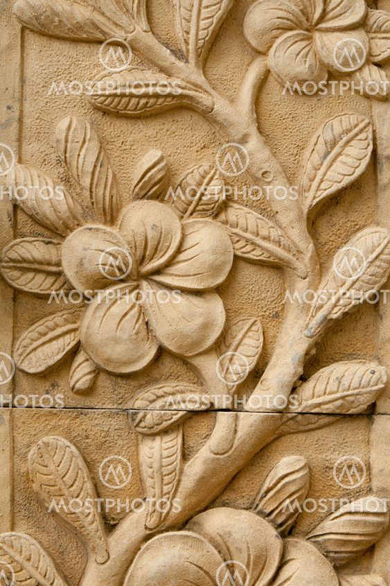 Flower carving decorated