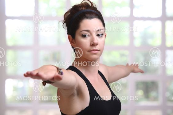 Pretty girl in yoga