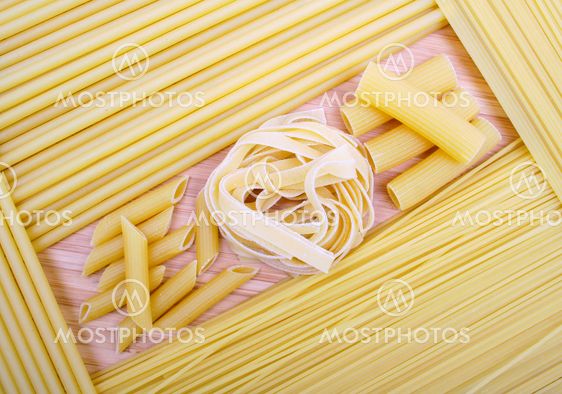 Different kinds of italian pasta