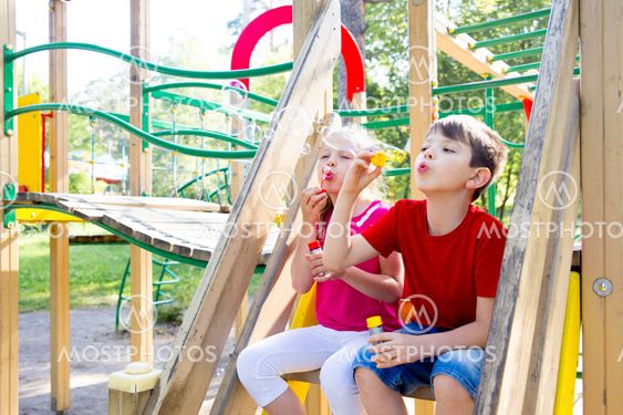 Kids on playground