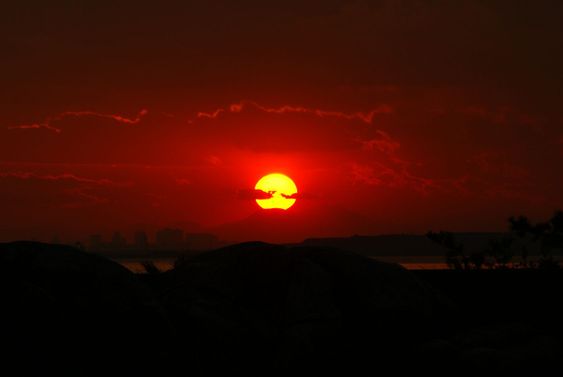 Solnedgang i Tokyo