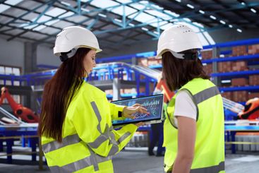 Female Warehouse Inspector Ensures OSHA Compliance...