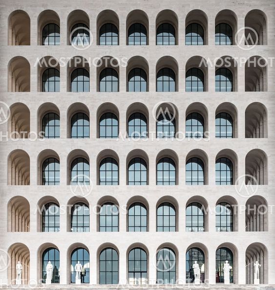 The Palazzo della Civilta Italiana, aka Square Colosseum, Rome, Italy