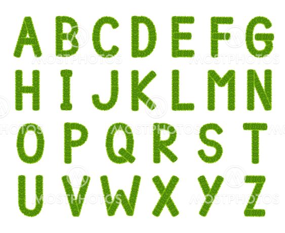 green grass english character isolated