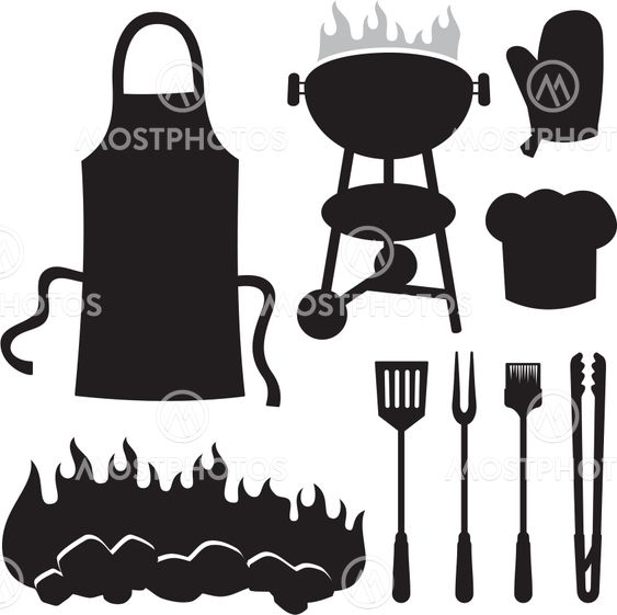 Barbeque silhouettes