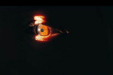 Closeup, eye scan and test in optometry for doctor,...