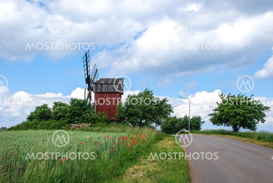 Windmill at roadside