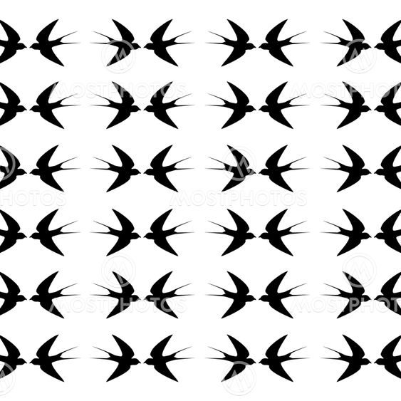 image of hand-drawn swallows,vector illustration