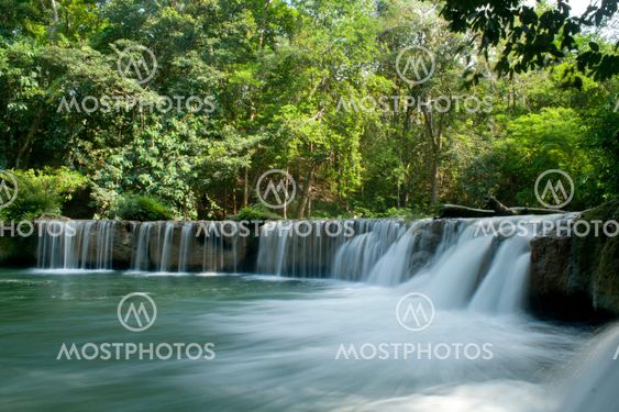 waterfalls in deep forest