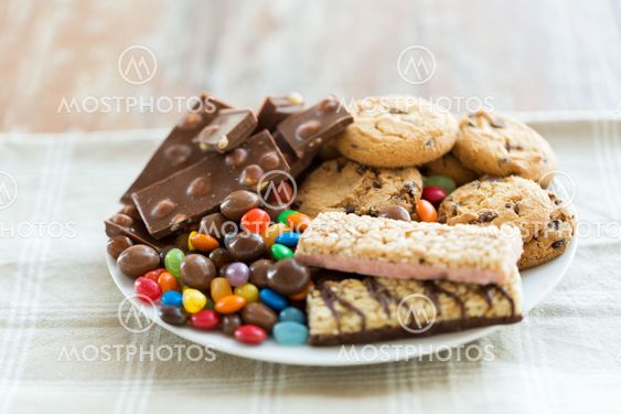 close up of sweets on table