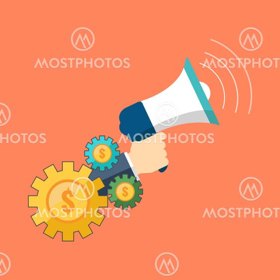 Promotion, marketing concept. Flat design stylish.