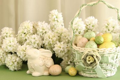 Easter Egg Basket with Bunny