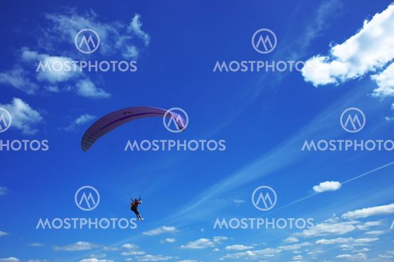 Paraglider in the sky