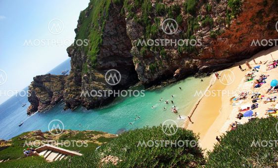 Beach of berlenga island, Portugal.