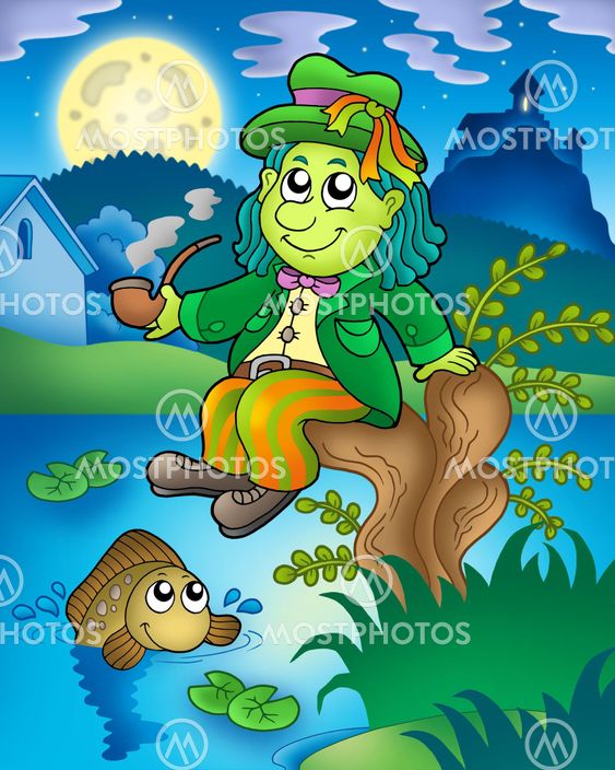 Water sprite with fish