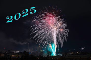 Fyrverkeri över Eskilstuna