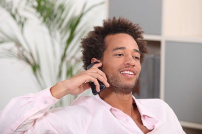 Man talking on his mobile phone