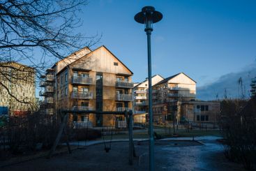 Residential area in Scandinavia, Wooden multi-storey 
