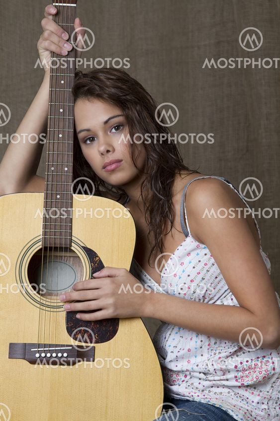A girl and her guitar