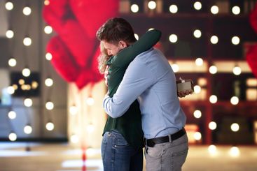 Beloved Woman Gift Surprise. Happy Romantic Day