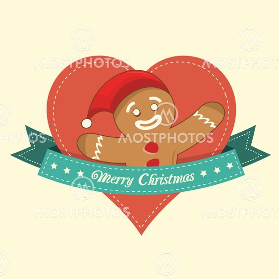 Gingerbread Man christmas label