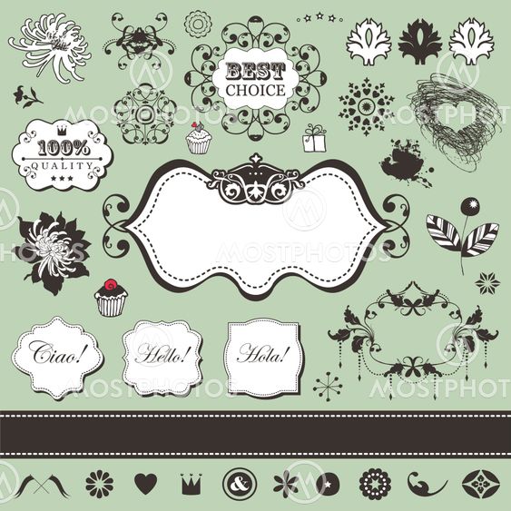 Set of engraving elements
