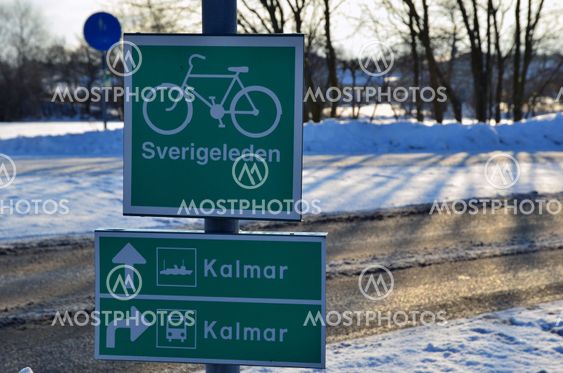 Bikeway signage, bus and ferry