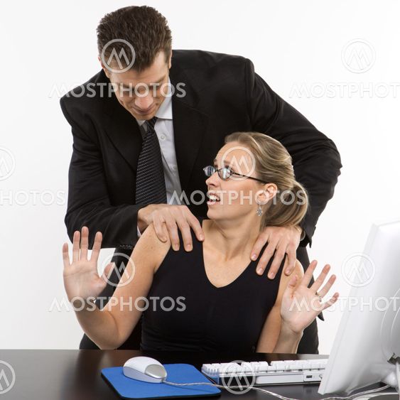 Man harassing woman.