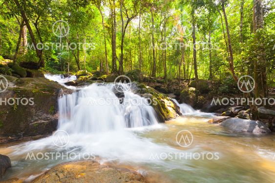 Deep forest Waterfall in Chantaburi, eastern of Thailand