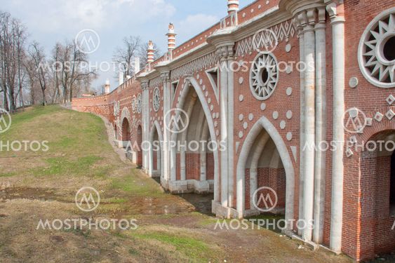 Big stone bridge in Tsaritsyno, Moscow