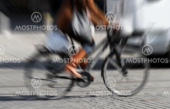 biking woman
