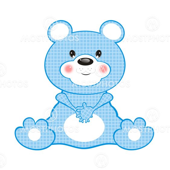 Blue bear in a section.