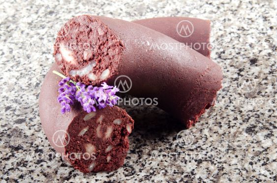 home made blackpudding and lavender