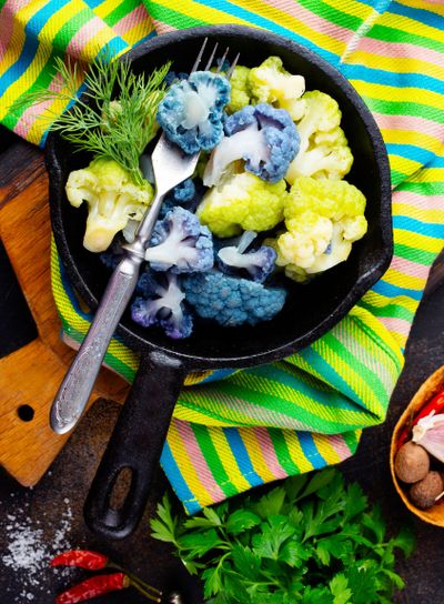 Coloured cauliflowers