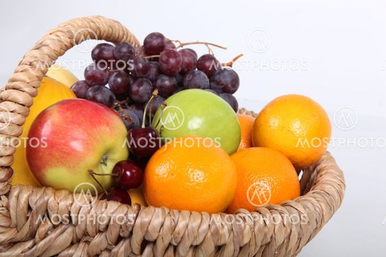 Basket of fresh fruit