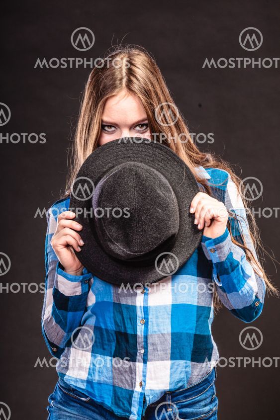 Portrait of gorgeous country woman girl. Fashion.